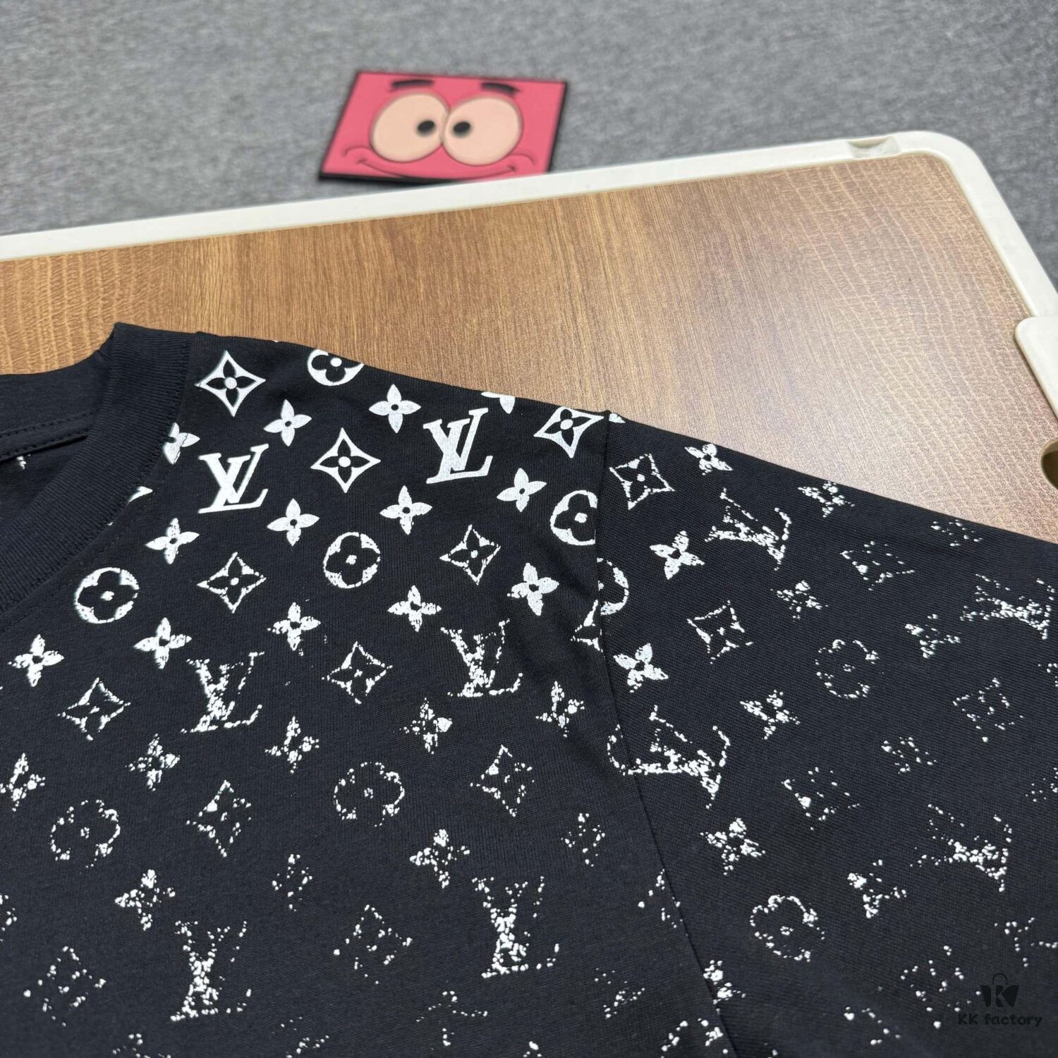 New Louis Vuitton 270g Crew Neck Short Sleeve T-Shirt with Gradient Starry Night Logo Print