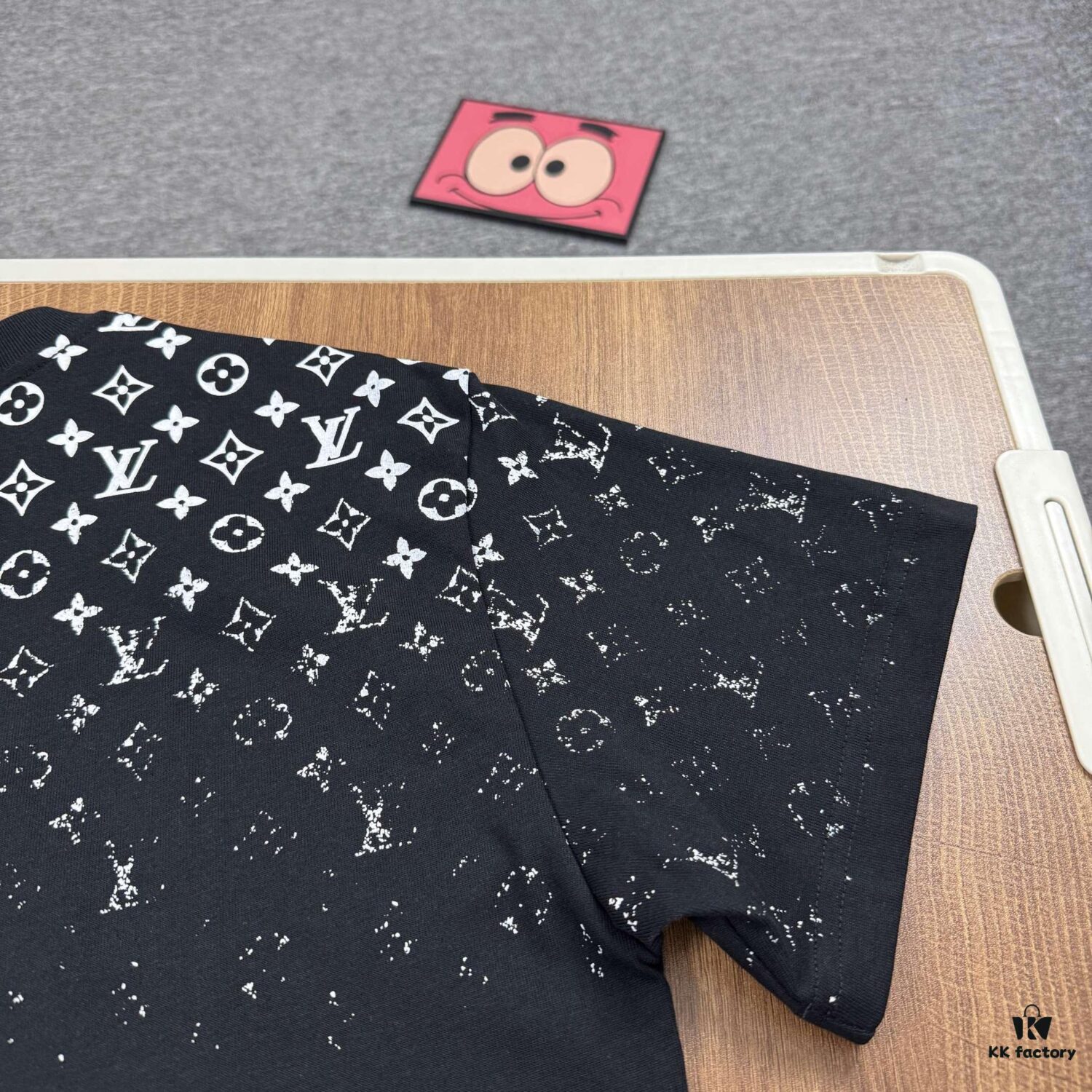 New Louis Vuitton 270g Crew Neck Short Sleeve T-Shirt with Gradient Starry Night Logo Print