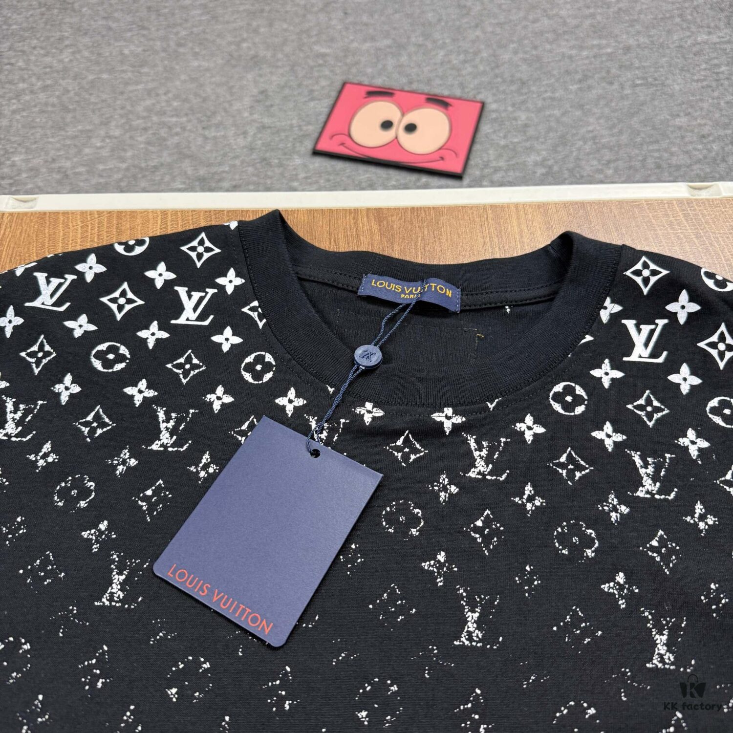 New Louis Vuitton 270g Crew Neck Short Sleeve T-Shirt with Gradient Starry Night Logo Print