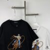 New Arrival LOUIS VUITTON Western Cowboy Style Fully Embroidered Short Sleeve T-Shirt, High-Density Imported 270g Fabric, High-Temperature Dyeing and Post-Setting Treatment! Complete Triple Labeling