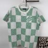 New Louis Vuitton Plaid Green Checkerboard Short Sleeve Unisex T-Shirt