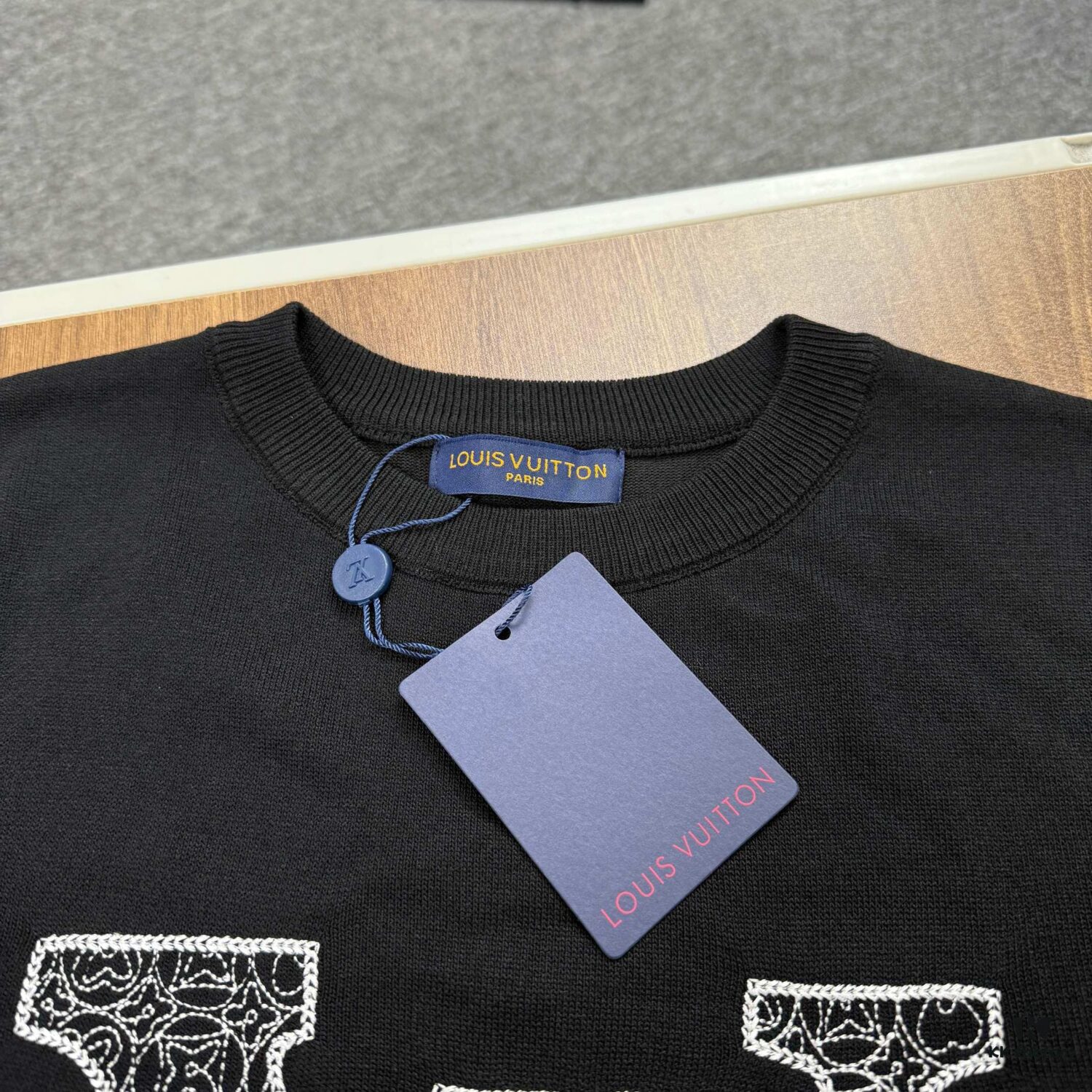 New Louis Vuitton LV Embroidered Crew Neck Logo Short Sleeve Unisex