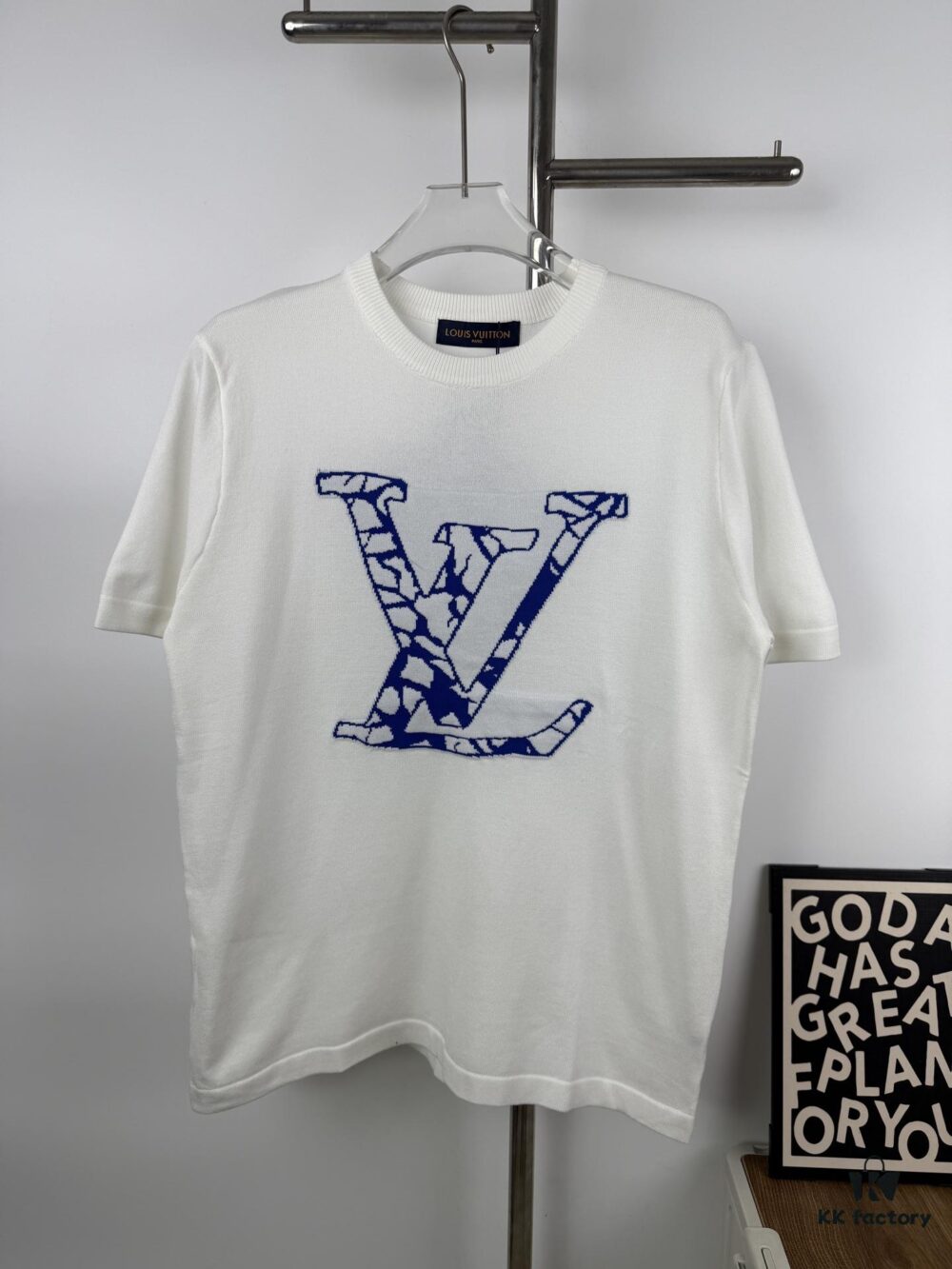 New LV Louis Vuitton 2023FW Ski Collection Jacquard Round-Neck Short-Sleeve T-Shirt