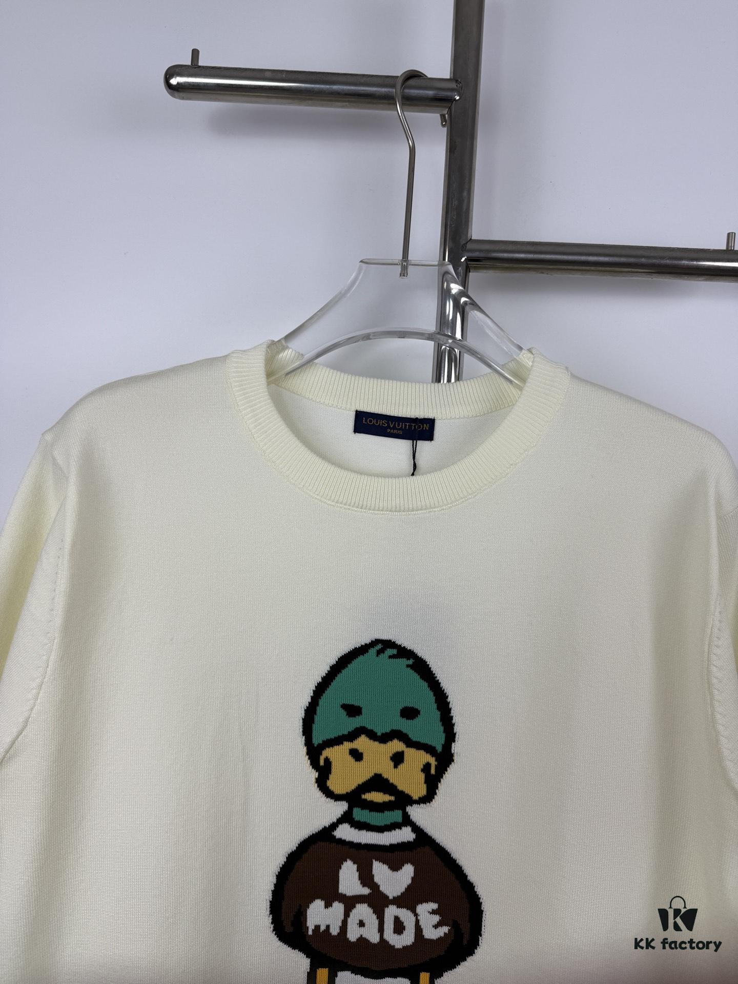 New LV Collaboration Duck Jacquard Knit Short-Sleeve Unisex Top