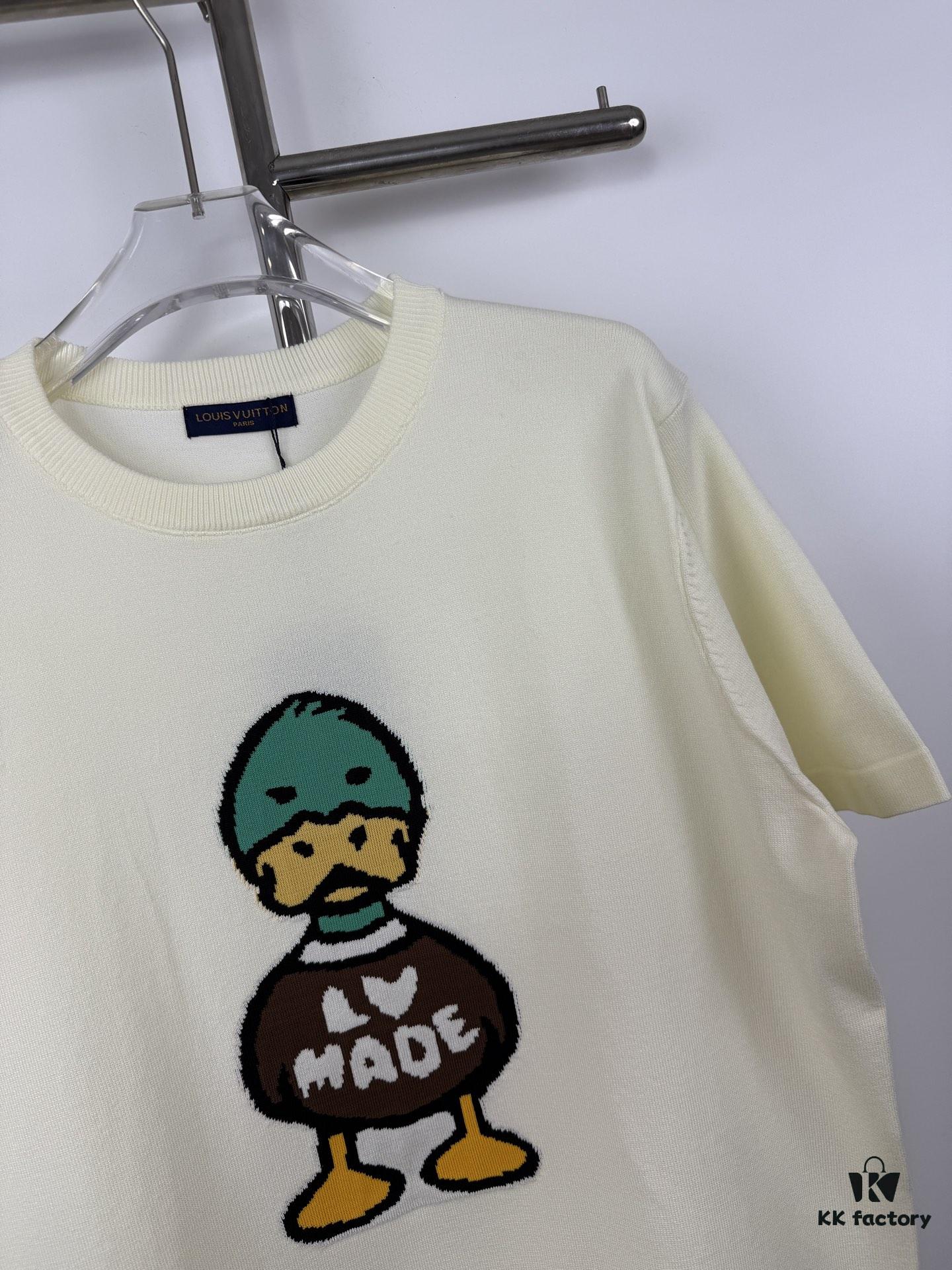 New LV Collaboration Duck Jacquard Knit Short-Sleeve Unisex Top