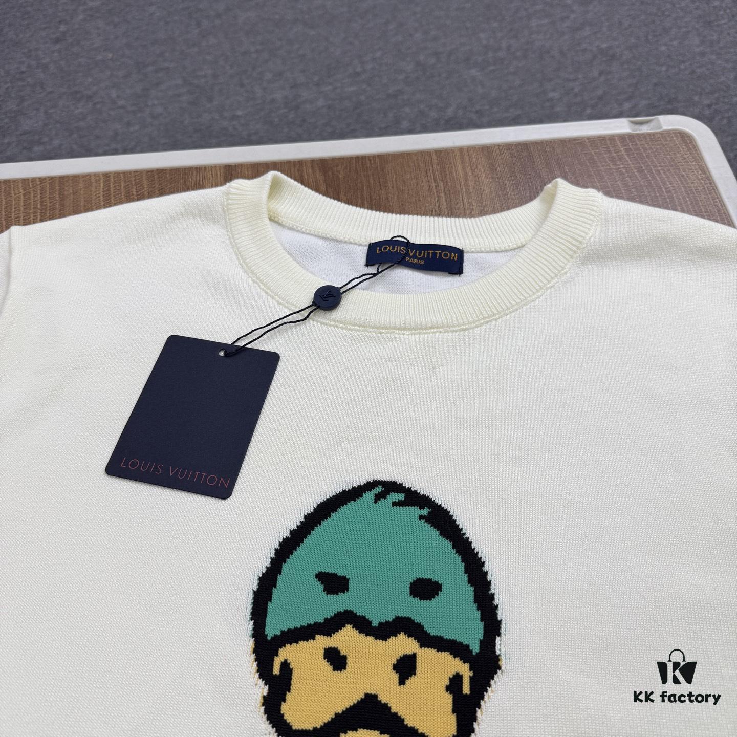 New LV Collaboration Duck Jacquard Knit Short-Sleeve Unisex Top