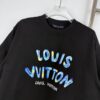 LOUIS VUITTON Graffiti Print Logo Round Neck Short Sleeve T-Shirt Unisex Casual Loose Fit