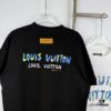 LOUIS VUITTON Graffiti Print Logo Round Neck Short Sleeve T-Shirt Unisex Casual Loose Fit
