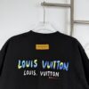 LOUIS VUITTON Graffiti Print Logo Round Neck Short Sleeve T-Shirt Unisex Casual Loose Fit