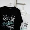 LOUISVUITTON Classic Parody Graffiti Print Logo Round Neck Short Sleeve T-Shirt Unisex Casual Loose Fit