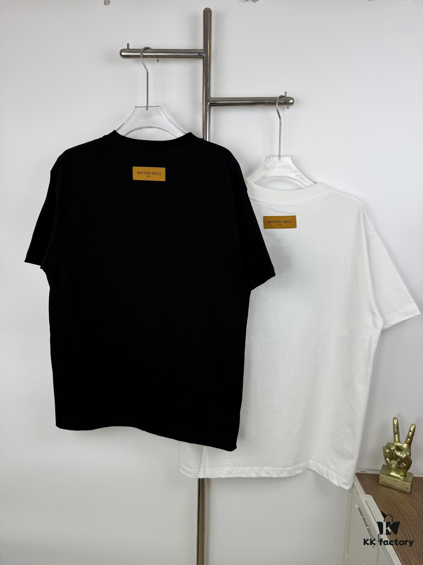 LOUISVUITTON Classic Parody Graffiti Print Logo Round Neck Short Sleeve T-Shirt Unisex Casual Loose Fit