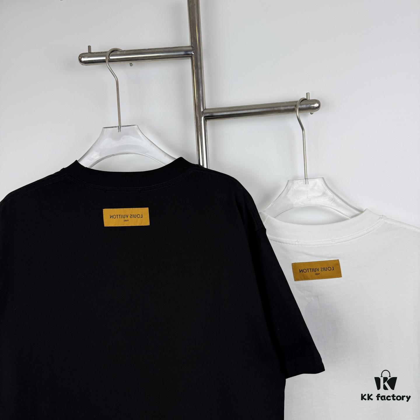 LOUISVUITTON Classic Parody Graffiti Print Logo Round Neck Short Sleeve T-Shirt Unisex Casual Loose Fit