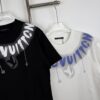 LOUIS VUITTON Classic Graffiti Print Logo Round Neck Short Sleeve T-Shirt Unisex Couples Style Loose Fit