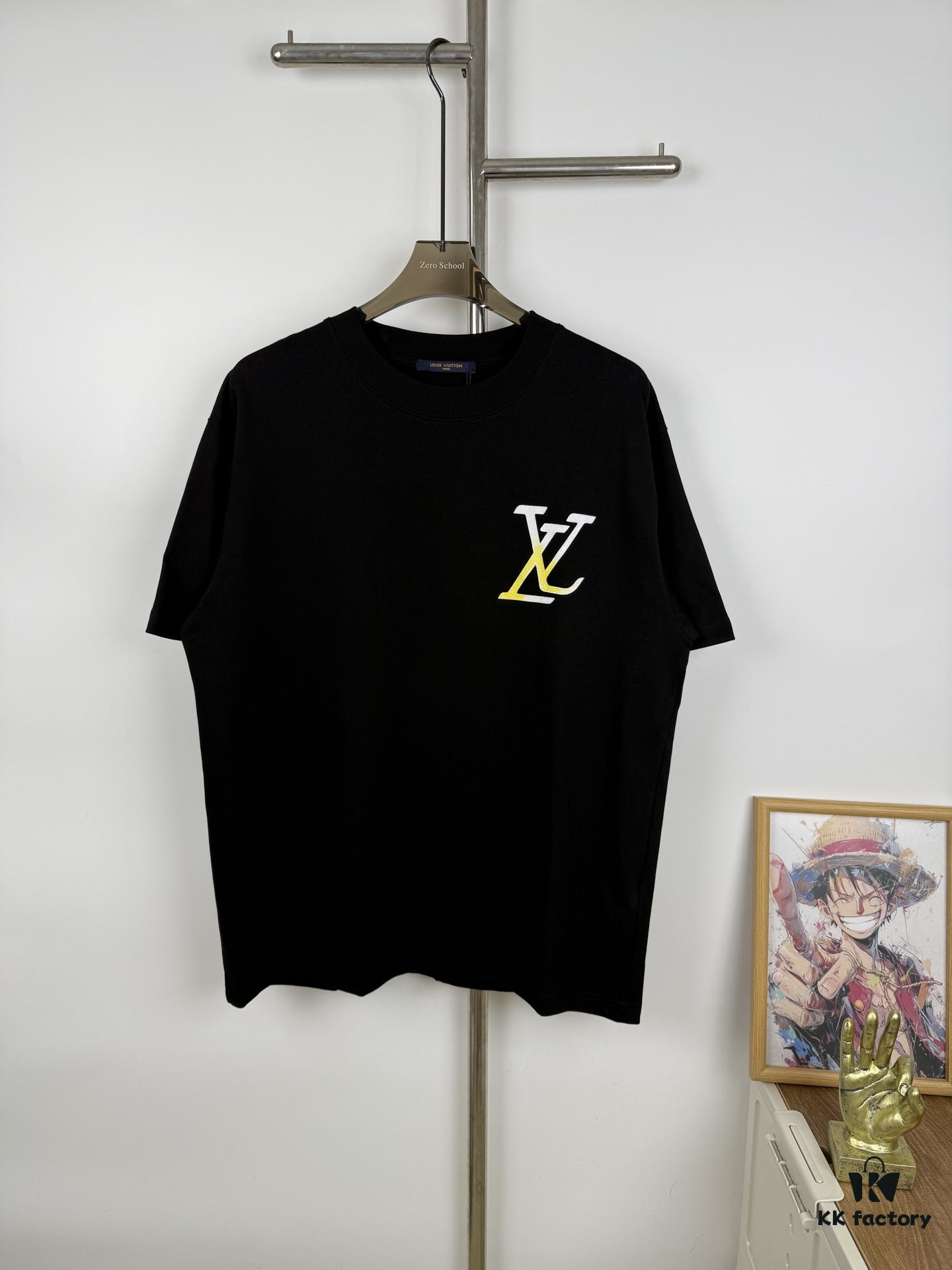 Louis Vuitton 24SS Runway Exclusive LV Logo Hand-Drawn Graffiti Digital Print Crew Neck Short Sleeve T-Shirt