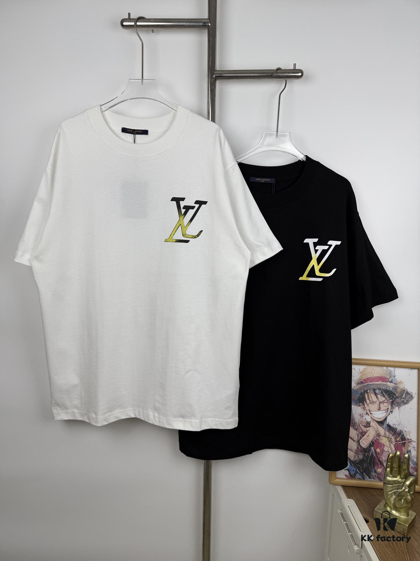 Louis Vuitton 24SS Runway Exclusive LV Logo Hand-Drawn Graffiti Digital Print Crew Neck Short Sleeve T-Shirt