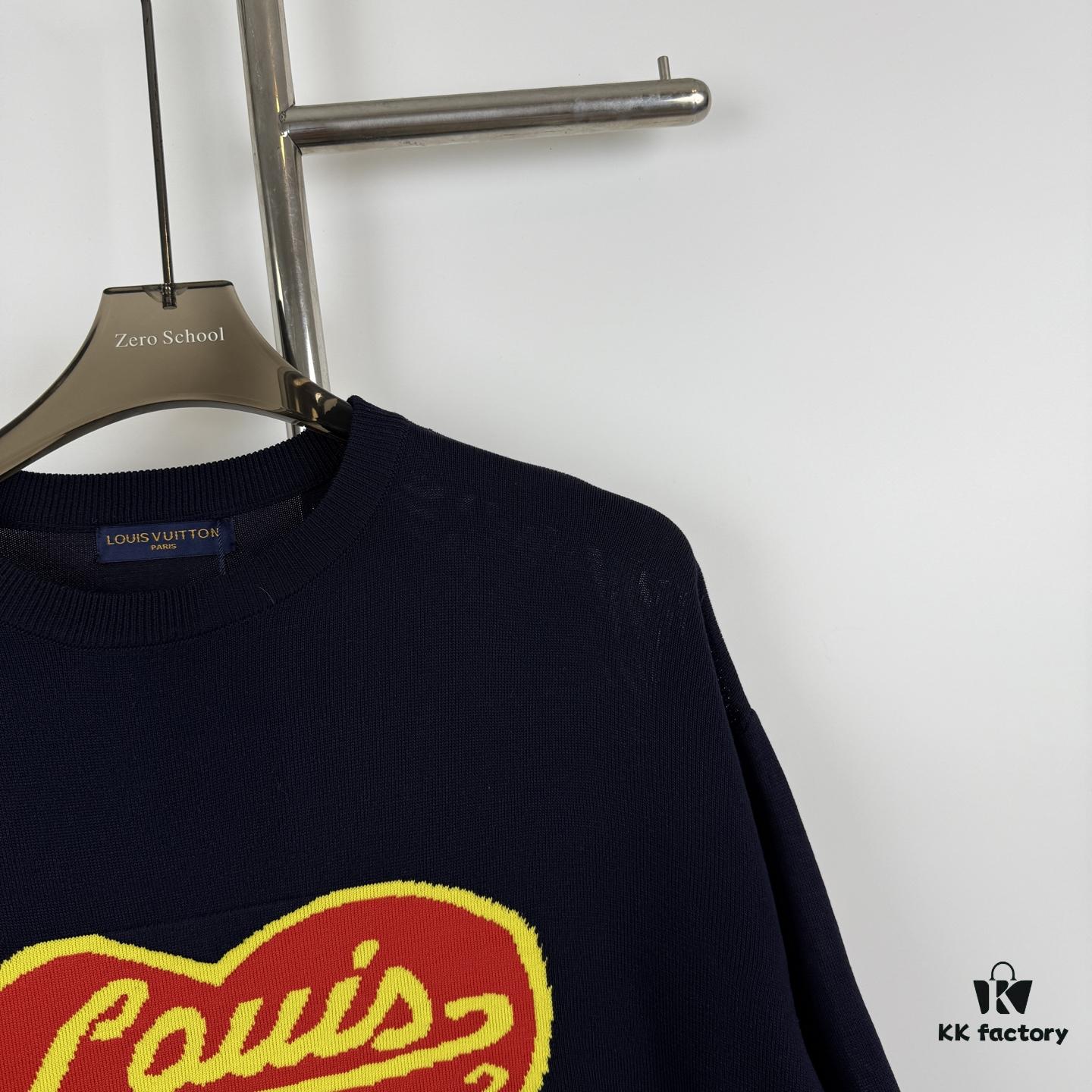 New Louis Vuitton LV 2023 Spring Heart Knit Short-Sleeve Unisex by lvXnigo Collaboration