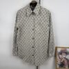 New Louis Vuitton Monogram Jacquard Denim Shirt Unisex Oversized Long Sleeve Jacket