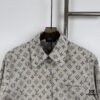 New Louis Vuitton Monogram Jacquard Denim Shirt Unisex Oversized Long Sleeve Jacket