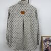 New Louis Vuitton Monogram Jacquard Denim Shirt Unisex Oversized Long Sleeve Jacket