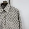 New Louis Vuitton Monogram Jacquard Denim Shirt Unisex Oversized Long Sleeve Jacket