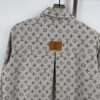 New Louis Vuitton Monogram Jacquard Denim Shirt Unisex Oversized Long Sleeve Jacket