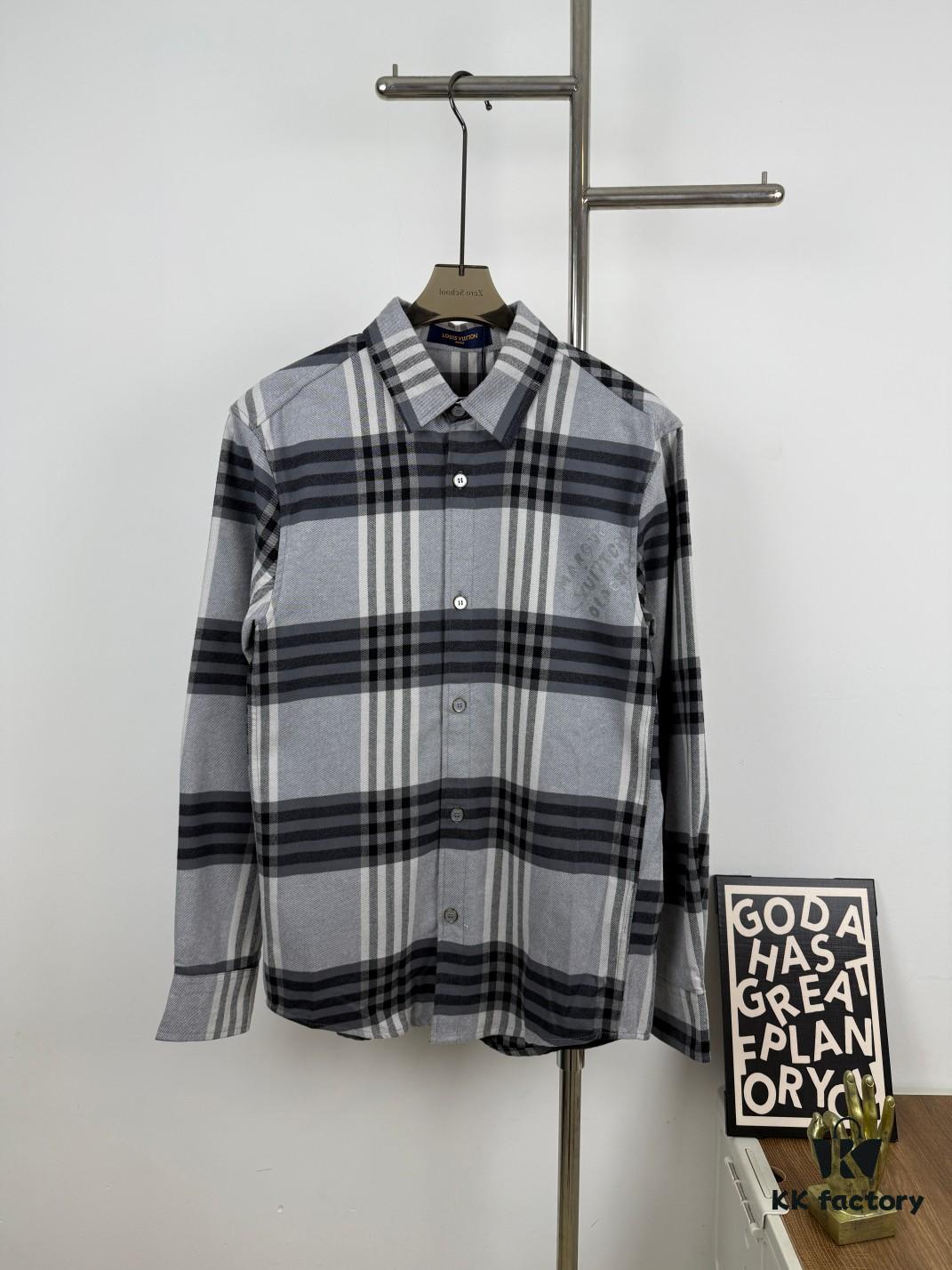 Louis Vuitton LV Plaid Letter Flannel Shirt Jacket