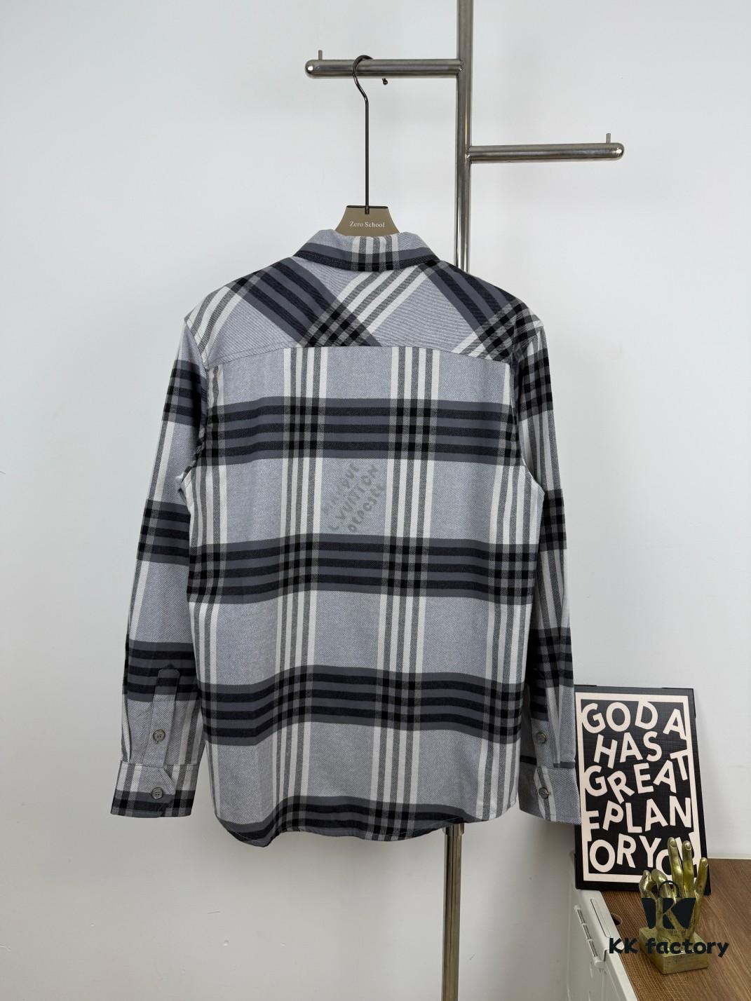 Louis Vuitton LV Plaid Letter Flannel Shirt Jacket