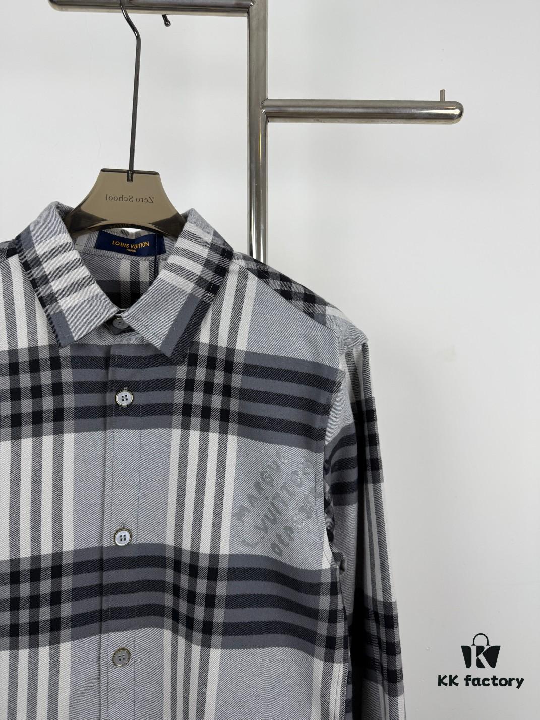 Louis Vuitton LV Plaid Letter Flannel Shirt Jacket