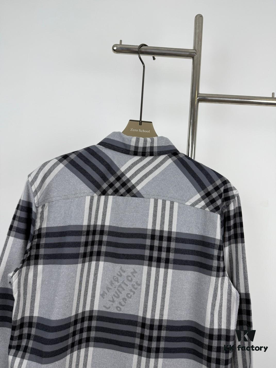 Louis Vuitton LV Plaid Letter Flannel Shirt Jacket