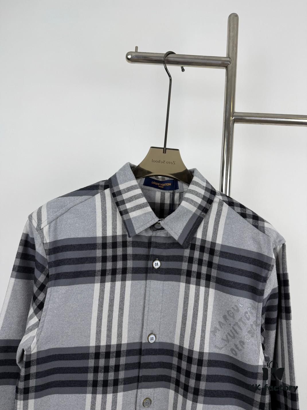 Louis Vuitton LV Plaid Letter Flannel Shirt Jacket