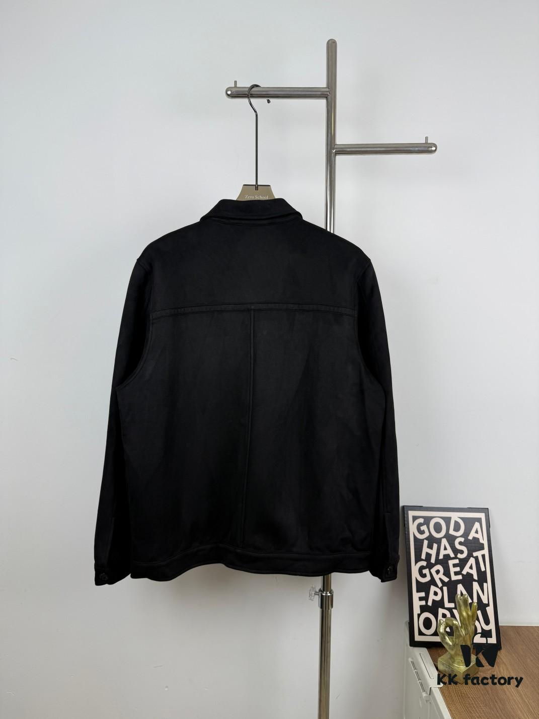 New Arrival 1V Louis 24FW Autumn/Winter Imported Suede Velvet Textured Fashion Notch Collar Jacket