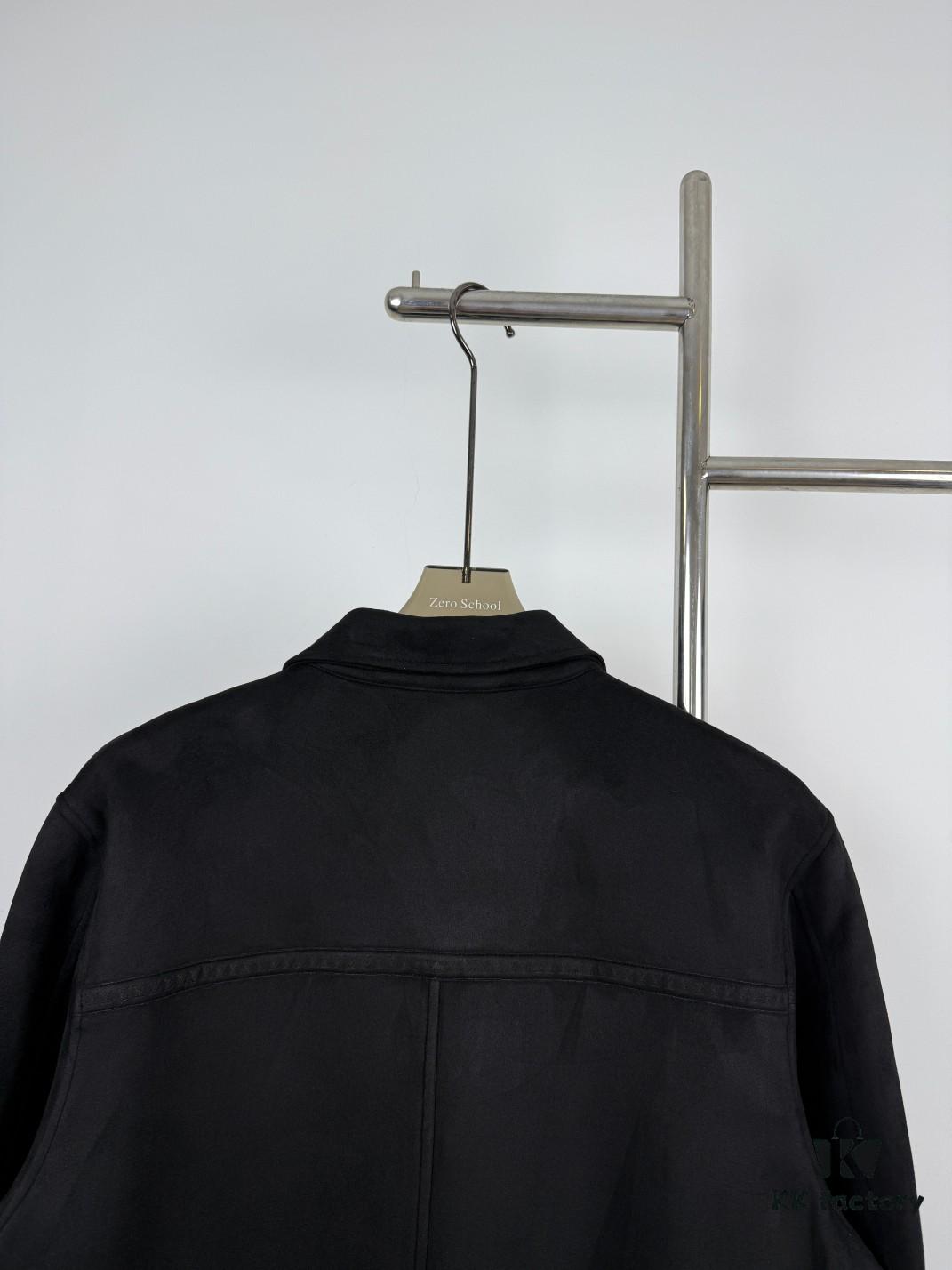 New Arrival 1V Louis 24FW Autumn/Winter Imported Suede Velvet Textured Fashion Notch Collar Jacket