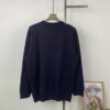 New LV Navy Blue Heart Sweater with 15% Wool, Soft and Comfortable for Direct Wear, High-Quality Version, Warm and Premium Texture