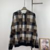 Louis Vuitton Chessboard Jacquard Knit Hooded Sweater