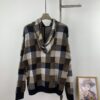 Louis Vuitton Chessboard Jacquard Knit Hooded Sweater