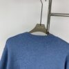 New LV Jacquard Letter Round-Neck Sweater 23FW Official Website Release LOUIS VUITTON Louis Vuitton 2023 Spring Blue and Green Patchwork Logo Round-Neck Letter Jacquard Sweater Knitwear