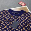 New LV Louis Vuitton Gradient Jacquard All-Over Logo Crew Neck Sweater Unisex