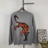 New LV Louis Vuitton Tiger Logo Sweater 2022 Limited Edition for Year of the Tiger, Double-Sided Wool Knit with Tiger Motif