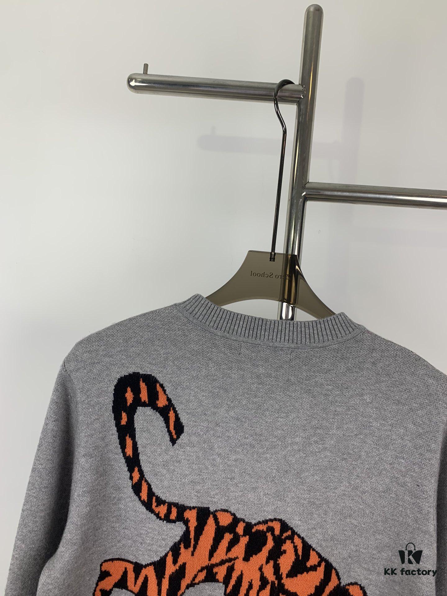 New LV Louis Vuitton Tiger Logo Sweater 2022 Limited Edition for Year of the Tiger, Double-Sided Wool Knit with Tiger Motif