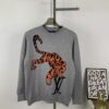 New LV Louis Vuitton Tiger Logo Sweater 2022 Limited Edition for Year of the Tiger, Double-Sided Wool Knit with Tiger Motif