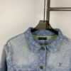 New LV Louis Vuitton 1V 24FW Tyler Collaboration Monogram Colorful Embroidered Denim Jacket Unisex