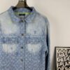 New LV Louis Vuitton 1V 24FW Tyler Collaboration Monogram Colorful Embroidered Denim Jacket Unisex