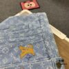 New LV Louis Vuitton 1V 24FW Tyler Collaboration Monogram Colorful Embroidered Denim Jacket Unisex