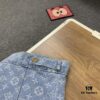 New LV Louis Vuitton 1V 24FW Tyler Collaboration Monogram Colorful Embroidered Denim Jacket Unisex