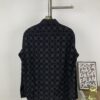 New Louis Vuitton 24SS Flocked Letter All-Over Mosaic Check Jacquard Shirt Jacket Unisex