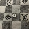 New Louis Vuitton 24SS Flocked Letter All-Over Mosaic Check Jacquard Shirt Jacket Unisex