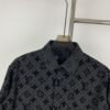 New Louis Vuitton 24SS Flocked Full-Print Checkered Jacquard Shirt Jacket Unisex