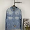 New LV Louis Vuitton 1V 24FW Tyler Collaboration Monogram Colorful Embroidered Denim Jacket Unisex