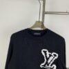 New LV Louis Vuitton White Knitted Logo Crewneck Sweater Unisex