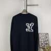 New LV Louis Vuitton White Knitted Logo Crewneck Sweater Unisex